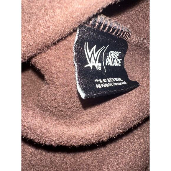 WWE X STONE COLD STEVE AUSTIN Thick Heavy Hoodie HELL YEAH Red BROWN Size L - Picture 6 of 6